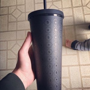 24oz black Starbucks tumbler